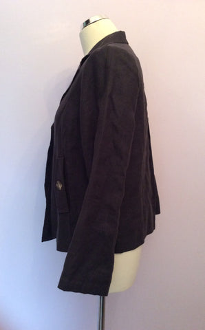 The White Company Dark Charcoal Grey Linen Blend Jacket Size 14 - Whispers Dress Agency - Womens Coats & Jackets - 2