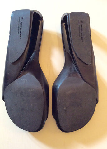 UNITED NUDE MÖBIUS BLACK LEATHER SLIP ON MULES SIZE 6.5/40 - Whispers Dress Agency - Sold - 5