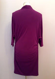 Biba Purple Cowl Neck Stretch Dress Size 12 - Whispers Dress Agency - Sold - 3