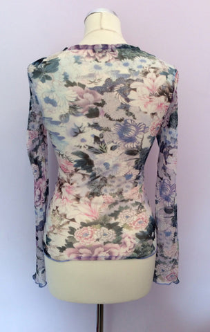 Coast Pink & Lilacs Floral Print Cardigan / Top Size 10 - Whispers Dress Agency - Sold - 2