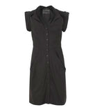 All Saints Black Cotton Cardea Shirt Dress Size 10 - Whispers Dress Agency - Sold - 1