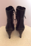 John Rocha Black Lace Up Ankle Boots Size 3/36 - Whispers Dress Agency - Womens Boots - 3