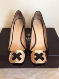 Prada Black Patent Leather Peeptoe Heels Size 3.5/36 - Whispers Dress Agency - Sold - 2