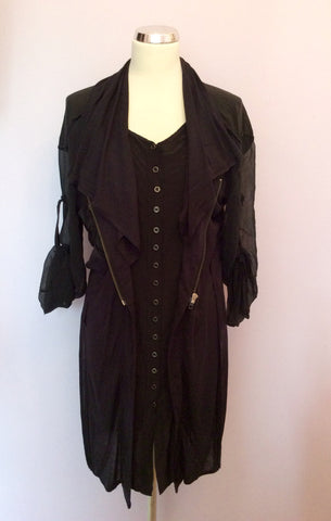 All Saints Black Apolina Shirt Dress Size 10 - Whispers Dress Agency - Sold - 2