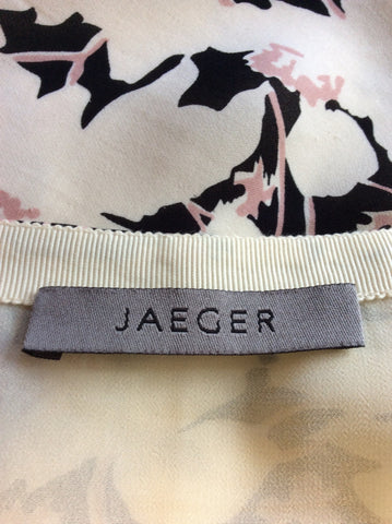 JAEGER FLORAL PRINT SILK CALF LENGTH SKIRT SIZE 14 - Whispers Dress Agency - Womens Skirts - 2