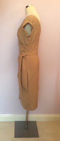 SO COUTURE CAMEL WIGGLE PANCEL DRESS SIZE 14 - Whispers Dress Agency - Womens Dresses - 2