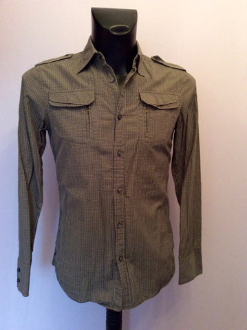 Diesel Dark Grey Check Cotton Shirt Size Small - Whispers Dress Agency - Sold - 1