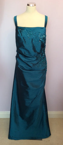 Veni Infantino For Roland Joyce Kingfisher Evening Dress & Jacket Size 22 - Whispers Dress Agency - Womens Eveningwear - 2