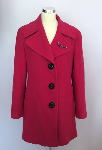 Killah Fushia Pink Wool Blend Coat Size XL - Whispers Dress Agency - Womens Coats & Jackets - 1