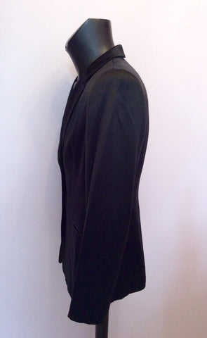 Giorgio Armani Black Wool & Silk Satin Occasion Suit Size 40R /34W/ 32L - Whispers Dress Agency - Sold - 3