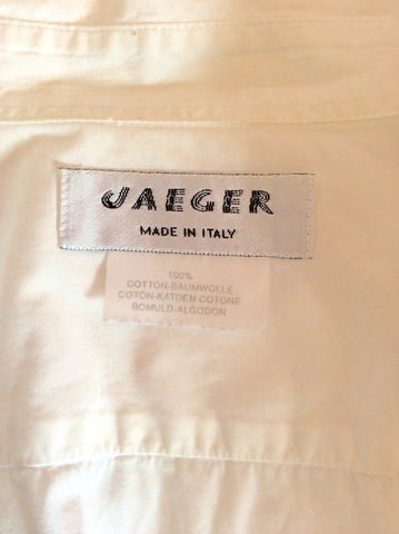 Vintage Jaeger White Cotton Shirt Size XL - Whispers Dress Agency - Sold - 2