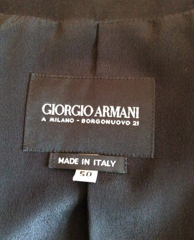 Giorgio Armani Black Wool & Silk Satin Occasion Suit Size 40R /34W/ 32L - Whispers Dress Agency - Sold - 6