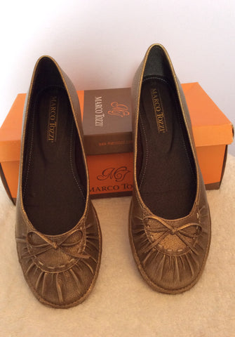 Brand New Marco Tozzi Bronze Flat Shoes Size 5/38 - Whispers Dress Agency - Sold - 2
