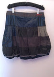Desigual Blues, Black & Greys Prints Bubble Hem Skirt Size 40 UK 12 - Whispers Dress Agency - Sold - 2