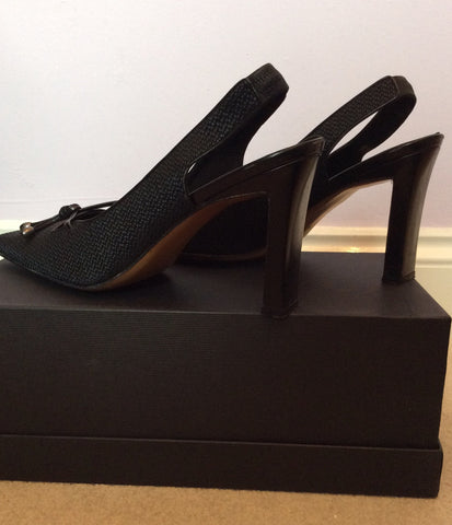 Christian Dior Black Slingback Heels Size 5.5 /38.5 - Whispers Dress Agency - Womens Heels - 5
