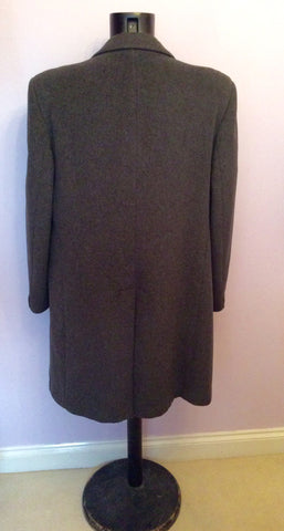Jaeger Grey Wool & Mink Knee Length Coat Size 46" UK L - Whispers Dress Agency - Mens Coats & Jackets - 3