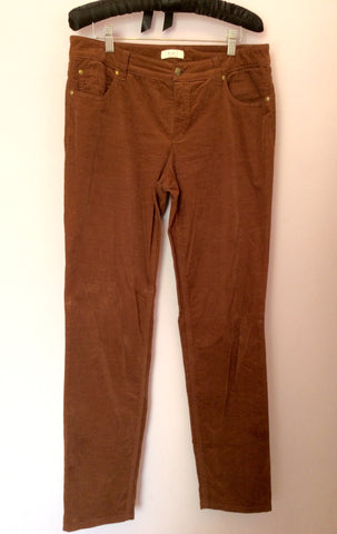 Oui Black Label Brown Fine Cord Sienna Jegging UK 14 - Whispers Dress Agency - Womens Trousers - 1
