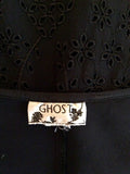 GHOST BLACK BROIDERY ANGLAISE TOP SIZE L - Whispers Dress Agency - Womens Tops - 3
