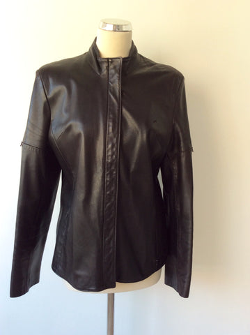 LAKELAND BLACK SOFT LEATHER ZIP UP JACKET SIZE 14 - Whispers Dress Agency - Womens Coats & Jackets - 1