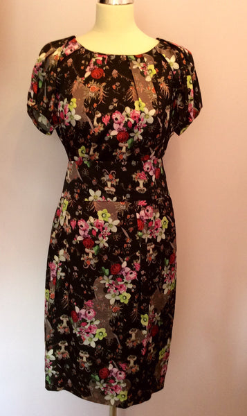 Brand New Marccain Floral Print Silk Dress Size N5 UK 14/16 - Whispers Dress Agency - Womens Dresses - 1