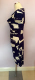 BRAND NEW PHASE EIGHT BLUE & WHITE PRINT STRETCH JERSEY DRESS SIZE 14 - Whispers Dress Agency - Womens Dresses - 2