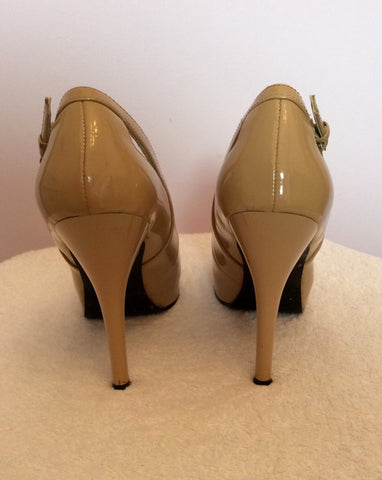 Guess Camel Patent Peeptoe Heels Size 6/39 - Whispers Dress Agency - Sold - 4