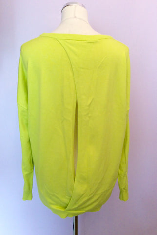 Karen Millen Bright Lime Green Lace Trim Jumper Size 3 UK 12/14 - Whispers Dress Agency - Sold - 3