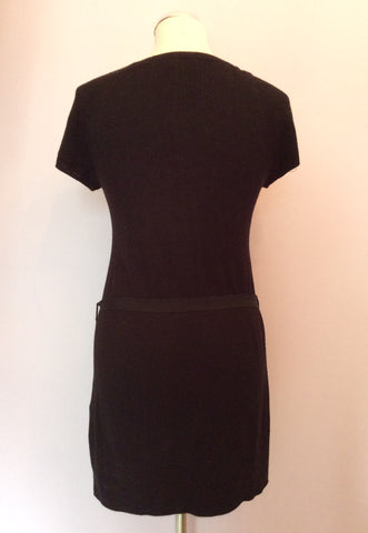Karen Millen Black Tie Belt Long Jumper Size 10 - Whispers Dress Agency - Womens Knitwear - 3