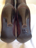 New Clarks Dark Brown Studded Leather Boots Size 8/42 - Whispers Dress Agency - Sold - 6