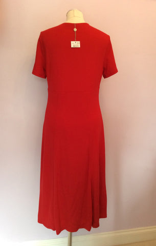Brand New Country Casuals Red Jersey Dress Size M - Whispers Dress Agency - Womens Dresses - 3