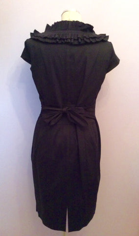 Coast Black Frill Neckline Pencil Dress Size 12 - Whispers Dress Agency - Womens Dresses - 4