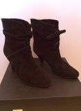 Reiss Carmen Black Suede Ankle Boots Size 5/38 - Whispers Dress Agency - Womens Boots - 2