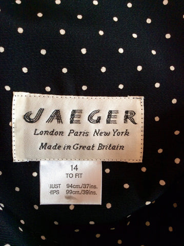 Vintage Jaeger Black & White Spot Crop Jacket Size 14 - Whispers Dress Agency - Sold - 4