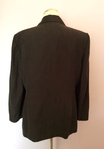 Jaeger Black Silk & Linen Jacket Size 18 - Whispers Dress Agency - Sold - 2