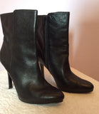 Ralph Lauren Black Leather Ankle Boots Size7/41 - Whispers Dress Agency - Womens Boots - 1