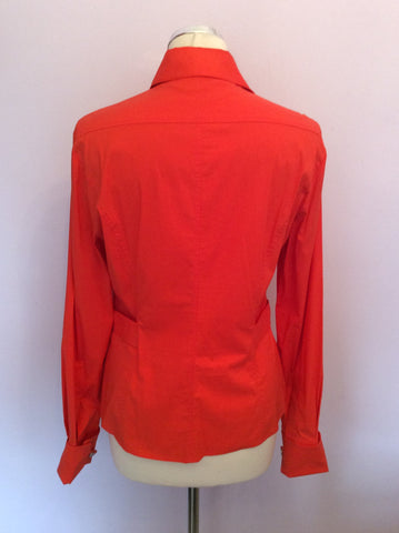 Karen Millen Orange Zip Up Shirt / Jacket Size 14 - Whispers Dress Agency - Sold - 2