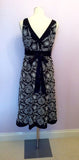Monsoon Black & White Embroidered Floral Detail Linen Dress - Whispers Dress Agency - Womens Dresses - 4