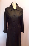 BRAND NEW BENNYS SHOP BLACK SOFT LEATHER LONG COAT SIZE S - Whispers Dress Agency - Womens Coats & Jackets - 2