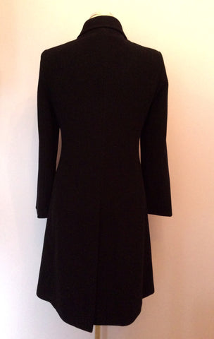Jigsaw Black Wool, Lambswool & Cashmere Coat Size 8 - Whispers Dress Agency - Sold - 3