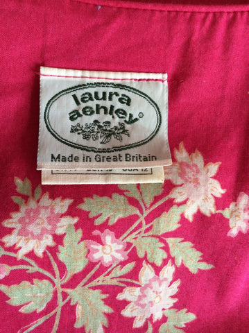 Vintage Laura Ashley Pink Cotton Floral Mini Dress Size 10 - Whispers Dress Agency - Womens Vintage - 4