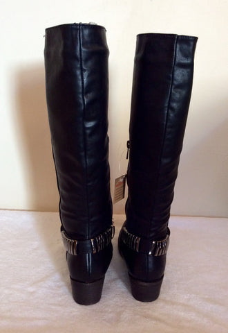 New In Box Marietta's Black & Silver Ankle Trim Boots Size 4/37 - Whispers Dress Agency - Womens Boots - 4