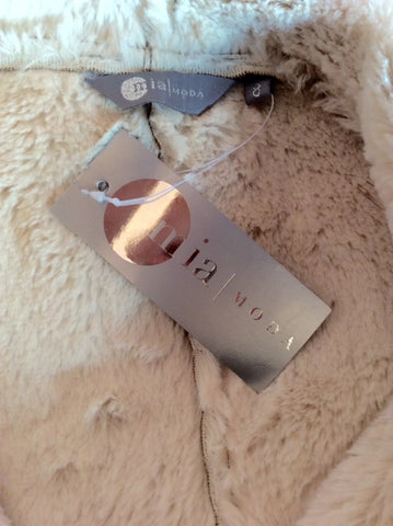 Brand New Mia Moda Grey Faux Fur Lined Jacket Size 8 - Whispers Dress Agency - Womens Coats & Jackets - 4