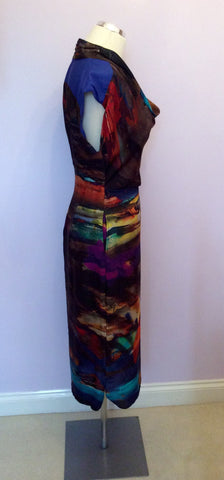 Ted Baker Multi Coloured Print Dress Size 2 UK 12 - Whispers Dress Agency - Sold - 3