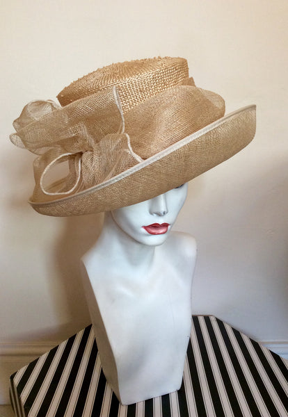 Brand New Straw Bow Trim Formal Hat - Whispers Dress Agency - Womens Formal Hats & Fascinators - 1