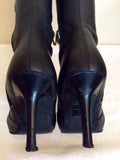 Dune Black Leather Knee Length Boots Size 7/40 - Whispers Dress Agency - Womens Boots - 5