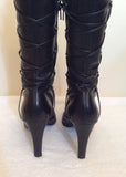 Faith Black Leather Calf Length Boots Size 8/42 - Whispers Dress Agency - Womens Boots - 4