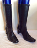 Roland Cartier Black Calf Length Leather Boots Size 5/38 - Whispers Dress Agency - Sold - 3