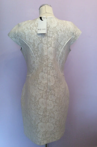 Brand New Reiss Cream Lace Jersey Dress Size 14 - Whispers Dress Agency - Womens Dresses - 7