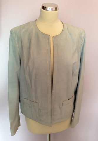 Marks & Spencer Pale Blue Suede Box Jacket Size 16 - Whispers Dress Agency - Womens Coats & Jackets - 1