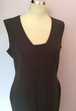 Brand New Pied A Terre Dark Grey Panel Trim Dress Size 16 - Whispers Dress Agency - Womens Dresses - 2
